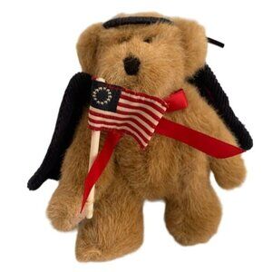 Boyds Freedom Bear Ornament 6" Plush Teddy Flag & Cape